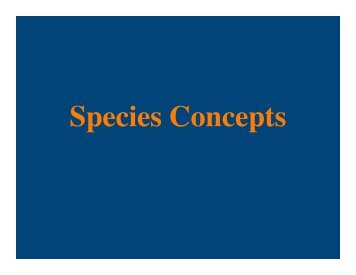 Species Concepts