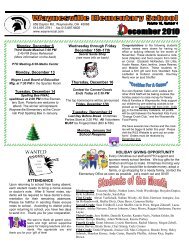 Waynesville Elementary, January 2011 Newsletter - Wayne Local ...