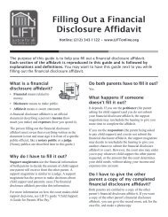 Filling Out a Financial Disclosure Affidavit - LIFT