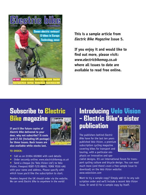 as a high resolution PDF - Electric Bike Magazine