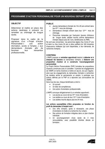 programme d'action personnalise pour un nouveau depart - C2RP