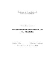 Mikrowelleninversionsspektrum des NH3-MolekÃ¼les - fleischmann ...
