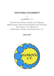 Mitteilungsheft 2006/2007 - Fakultät für Mathematik - Otto-von ...