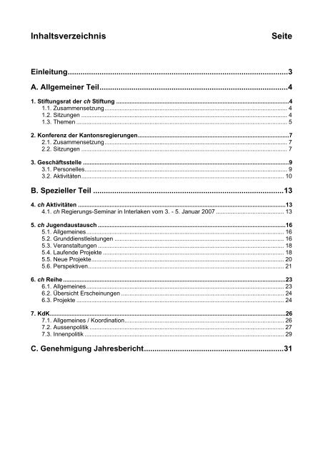 Seite - ch Stiftung fÃ¼r eidgenÃ¶ssische Zusammenarbeit