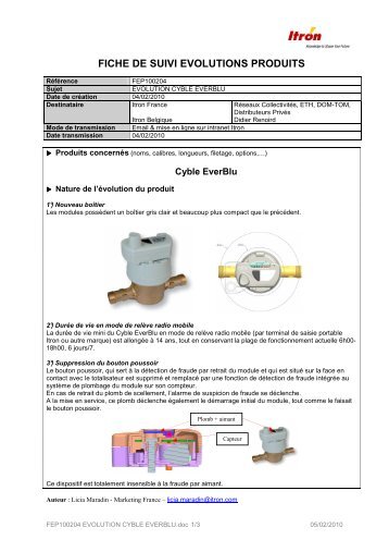 FEP100204 EVOLUTION CYBLE EVERBLU - Itron