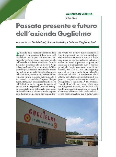 Passato presente e futuro dell'azienda Guglielmo - Confindustria ...