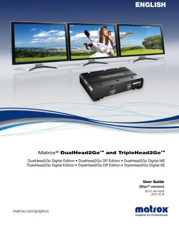 Connecting your DualHead2Go Digital Edition product - Matrox