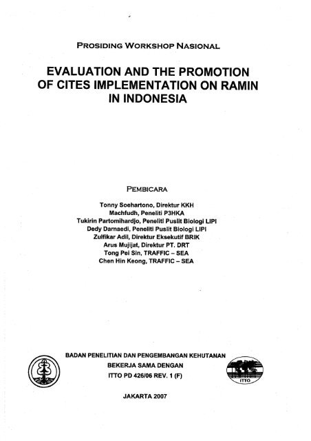 Prosiding Workshop Nasional Jakarta 24 Juli 2007 - ITTO