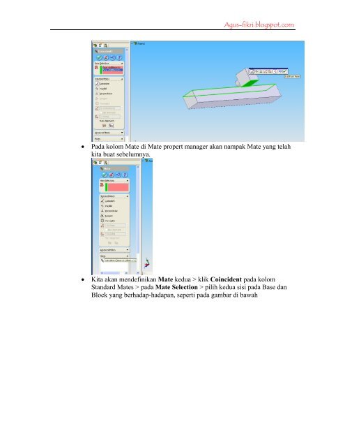 Tutorial SolidWorks : Merakit Slider mekanis (seri ke-3)