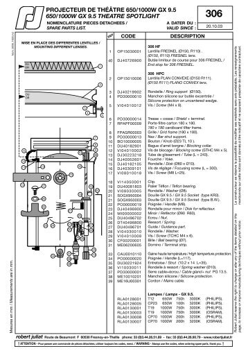 projecteur de thÃ©Ã¢tre 650/1000w gx 9.5 650/1000w gx 9.5 theatre ...