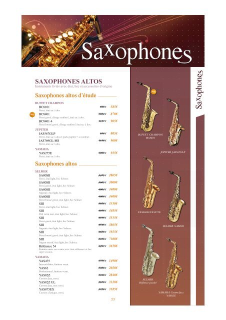 Saxophones altos - Feeling Musique