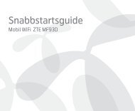Snabbguide till mobil WiFi ZTE MF93D - Bredbandsbolaget