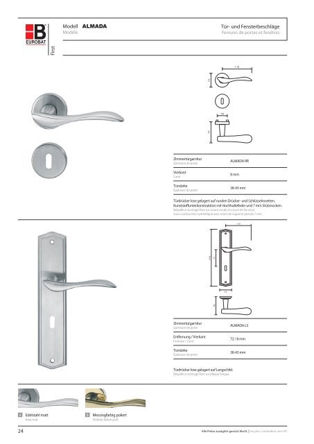 Eurobat Katalog "Griffige Ideen fÃ¼r TÃ¼ren" v11/2008