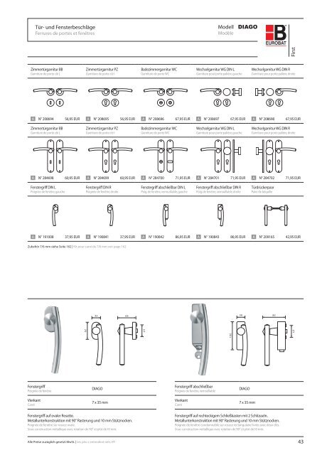 Eurobat Katalog "Griffige Ideen fÃ¼r TÃ¼ren" v11/2008