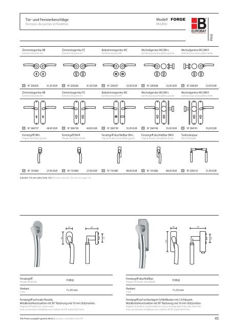 Eurobat Katalog "Griffige Ideen fÃ¼r TÃ¼ren" v11/2008