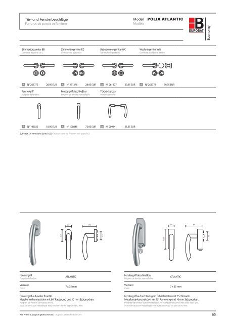 Eurobat Katalog "Griffige Ideen fÃ¼r TÃ¼ren" v11/2008