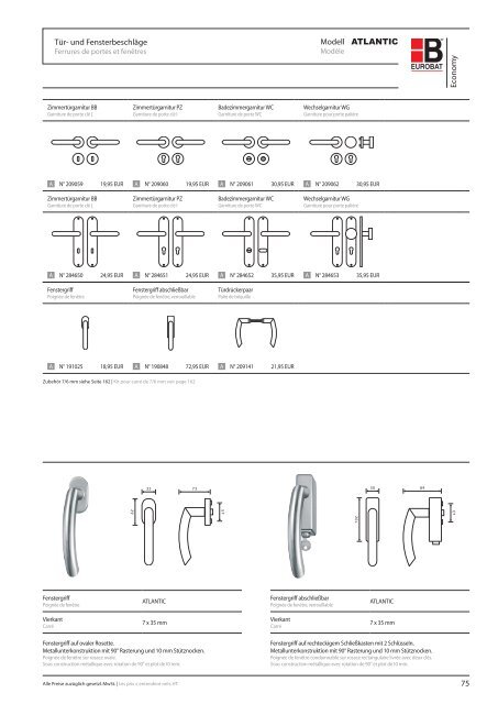 Eurobat Katalog "Griffige Ideen fÃ¼r TÃ¼ren" v11/2008