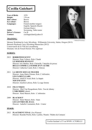cv pdf - Actors.lu