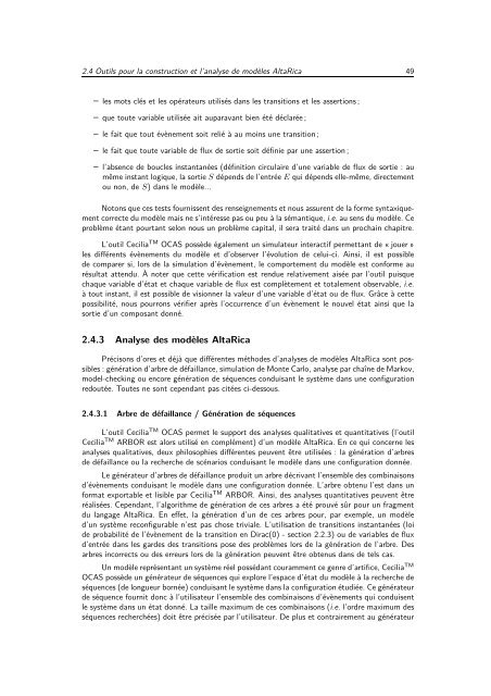 Méthodes pour la validation de modèles formels pour la ... - ISAE