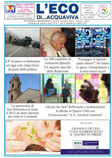Da L'Eco di Acquaviva n. 7/2012 - telemajg