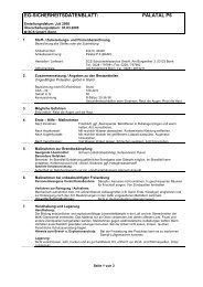 EG-SICHERHEITSDATENBLATT: PALATAL P6 - MBM Lehrmittel