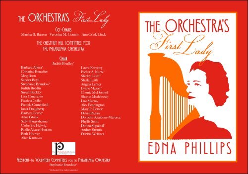 THE ORCHESTRA'S - The Philadelphia Orchestra