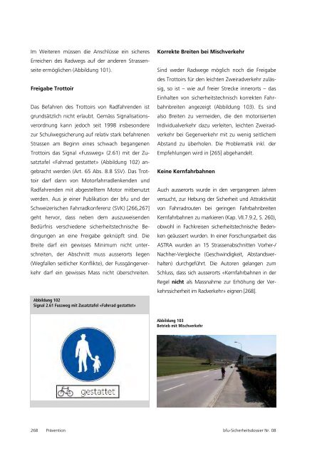 Fahrradverkehr - Fonds für Verkehrssicherheit FVS