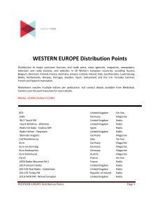 WESTERN EUROPE Distribution Points - Marketwire