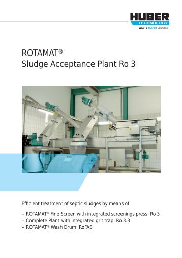 ROTAMATÂ® Sludge Acceptance Plant FAS
