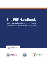 The PBF Handbook - Management Sciences for Health