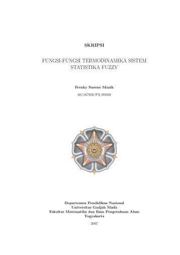 fungsi-fungsi termodinamika sistem statistika fuzzy - Mirza Satriawan