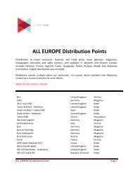 WESTERN EUROPE Distribution Points - Marketwire