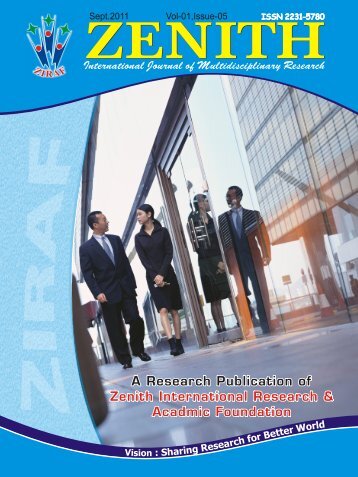 zenith vol-01,issue-05, september 2011 - zenith international journal ...