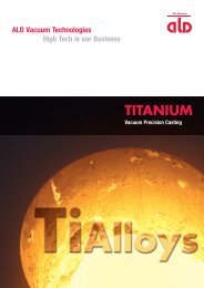 TITANIUM brochure [PDF] - ALD Vacuum Technologies