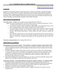 Resume - UTEP Geological Sciences