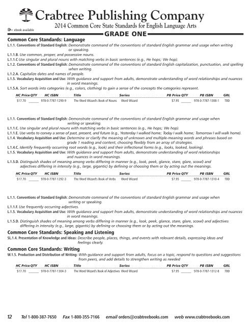 View US Common Core Catalog - Crabtree Publishing