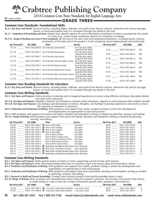 View US Common Core Catalog - Crabtree Publishing