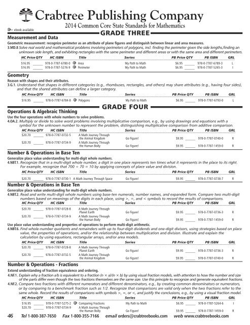 View US Common Core Catalog - Crabtree Publishing