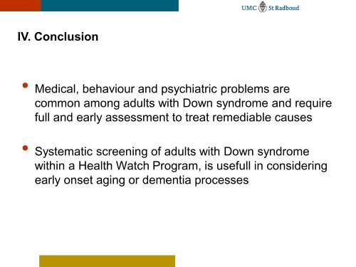 A dementia assessment clinic model for adults with Down syndrome ...