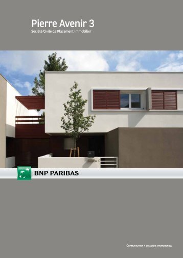 Plaquette commerciale - Pierre Avenir 3 - BNP Paribas REIM