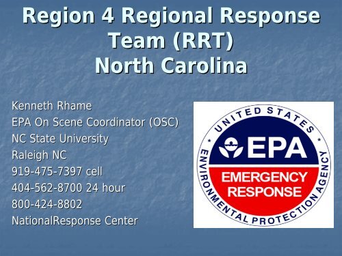 Hexion Methanol Spill - U.S. National Response Team (NRT)