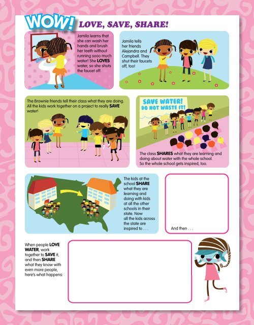 Brownie Journeys Sheet Love, Save, Share Girl Scouts of the USA