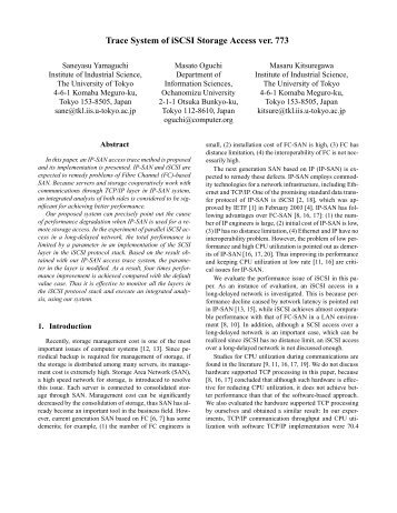 Trace System of iSCSI Storage Access ver. 773