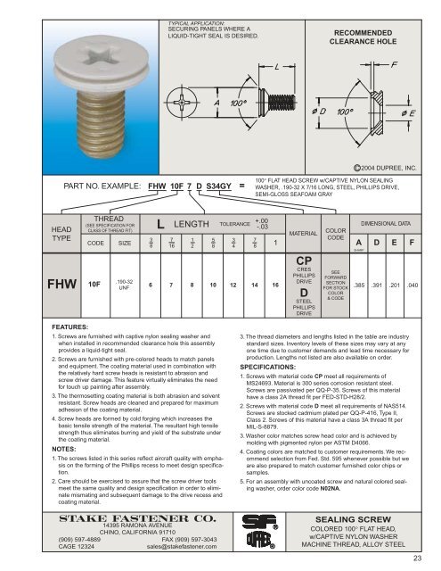 Color-Coated Screws and Fasteners - Electronic Fasteners Inc