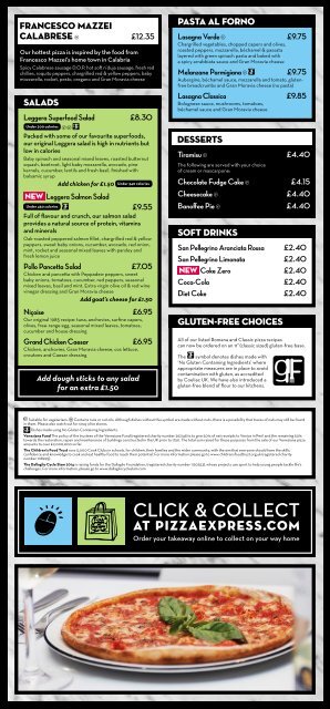 Download a takeaway menu - Pizza Express