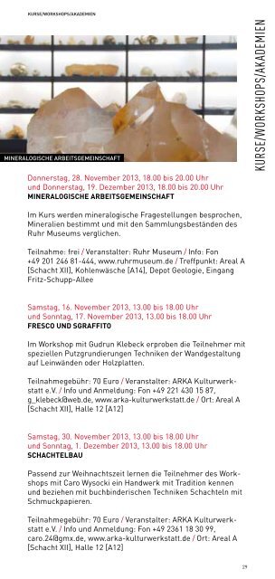 Programmheft November â€“ Dezember 2013 - Stiftung Zollverein