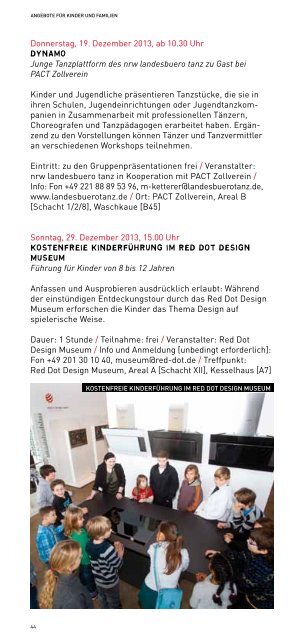 Programmheft November â€“ Dezember 2013 - Stiftung Zollverein