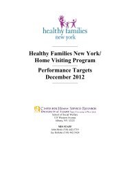 HFNY MIS Performance Targets Manual - Healthy Families New York