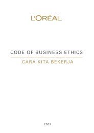 CODE OF BUSINESS ETHICS - L'Oréal