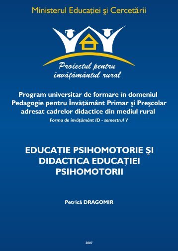 educaÅ£ie psihomotorie Åi didactica educaÅ£iei psihomotorii